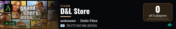 D&L Store live status badge