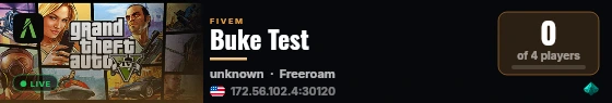 Buke Test live status badge