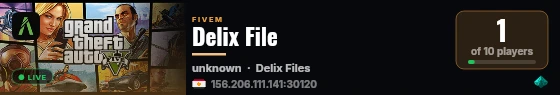 Delix File live status badge