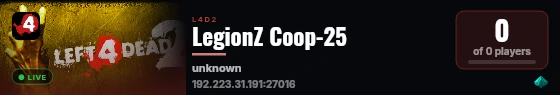 LegionZ Coop-25 live status badge
