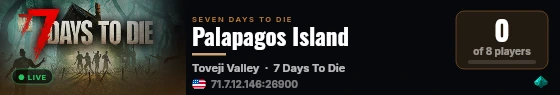 Palapagos Island live status badge