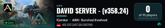 DAVID SERVER - (v358.24) live status badge