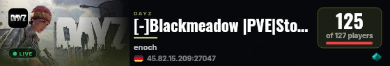 [-]Blackmeadow |PVE|Story Mode|Custom Events live status badge