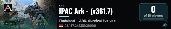 JPAC Ark - (v361.7) live status badge