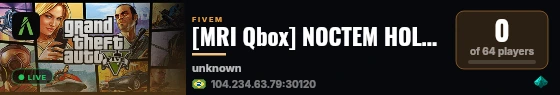 [MRI Qbox] NOCTEM HOLLOW live status badge