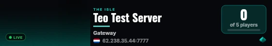 Teo Test Server live status badge