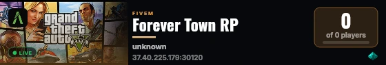 Forever Town RP live status badge