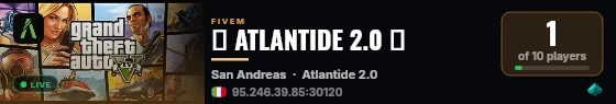 🔱 ATLANTIDE 2.0 🔱 live status badge