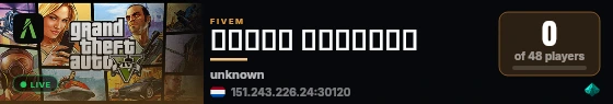 My FXServer Project live status badge