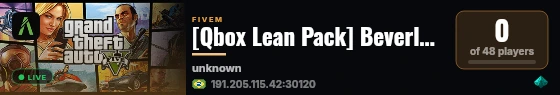 [Qbox Lean Pack] Beverly Hills RP live status badge
