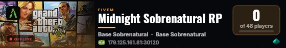 Midnight Sobrenatural RP live status badge