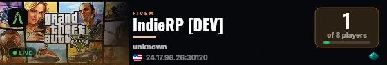 IndieRP [DEV] live status badge