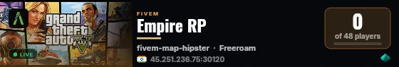 Empire RP live status badge
