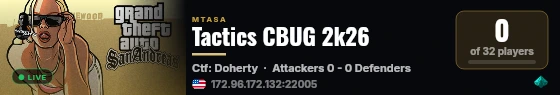 Tactics CBUG 2k26 live status badge