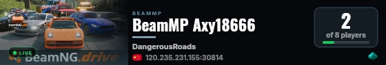 BeamMP Axy18666 live status badge