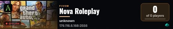 Nova Roleplay live status badge