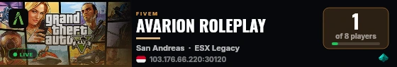 AVARION ROLEPLAY live status badge