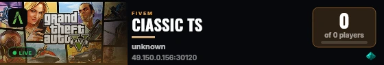 CIASSIC TS live status badge