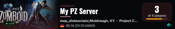 My PZ Server live status badge