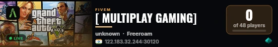 [ MULTIPLAY GAMING] live status badge