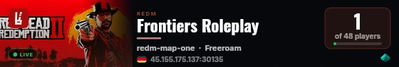 Frontiers Roleplay live status badge