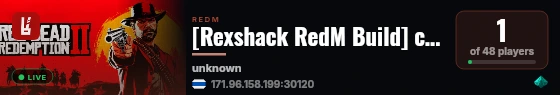 [Rexshack RedM Build] change-me live status badge