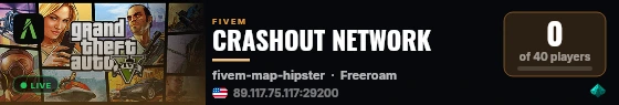 CRASHOUT NETWORK live status badge