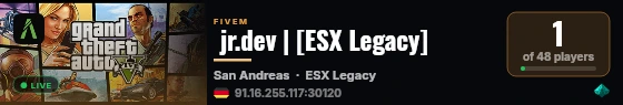  jr.dev | [ESX Legacy] live status badge