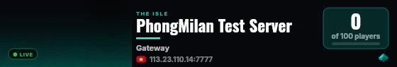 PhongMilan Test Server live status badge