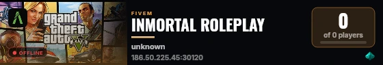 INMORTAL ROLEPLAY live status badge