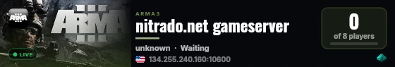 nitrado.net gameserver live status badge