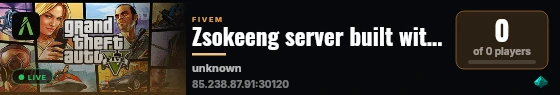 Zsokeeng server built with FiveM Basic Server! live status badge