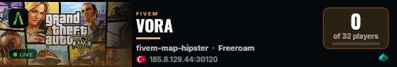 VORA live status badge
