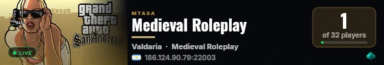 Medieval Roleplay live status badge
