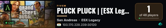 PLUCK PLUCK | [ESX Legacy] live status badge
