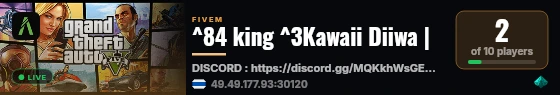 ^84 king ^3Kawaii Diiwa | live status badge