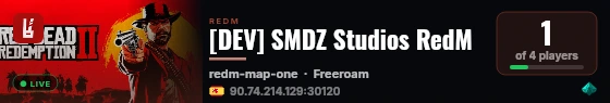 [DEV] SMDZ Studios RedM live status badge
