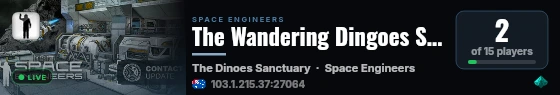 The Wandering Dingoes Sanctuary live status badge