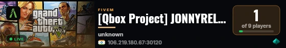 [Qbox Project] JONNYRELOADED live status badge