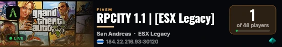 RPCITY 1.1 | [ESX Legacy] live status badge