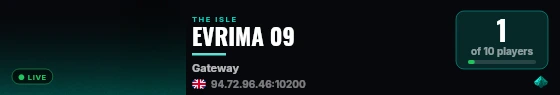 EVRIMA 09 live status badge