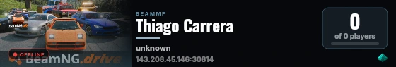 Thiago Carrera live status badge