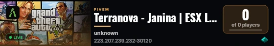 Terranova - Janina | ESX Legacy Server live status badge