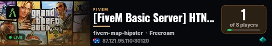 [FiveM Basic Server] HTNetworks live status badge