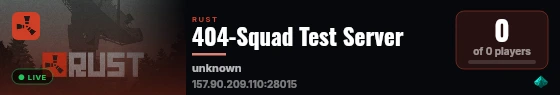 404-Squad Test Server live status badge