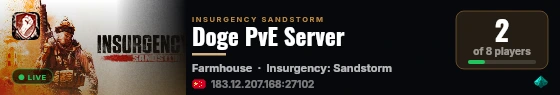 Doge PvE Server live status badge