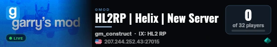 HL2RP | Helix | New Server live status badge