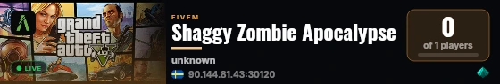 Shaggy Zombie Apocalypse live status badge