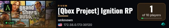 [Qbox Project] Ignition RP live status badge