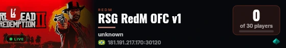 RSG RedM OFC v1 live status badge